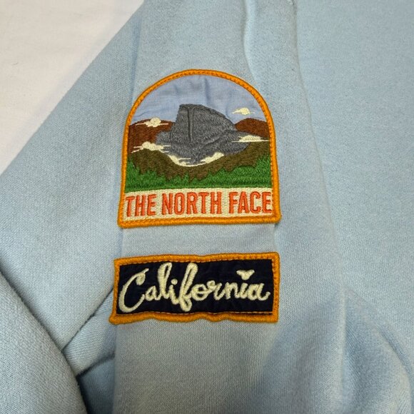 The North Face Novelty Patch Hoodie Men’s Medium Light Blue EUC - Picture 8 of 14